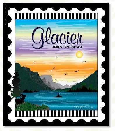 [ZEB-GLACIER] National Parks Stamp: Glacier