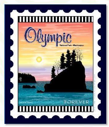 [ZEB-OLYMPIC] National Parks Stamp: Olympic