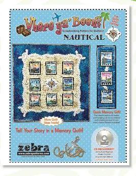 [ZEB-NAUTICAL] Where Ya Been Scrapbooking Pattern Nautical From Zebra Patterns