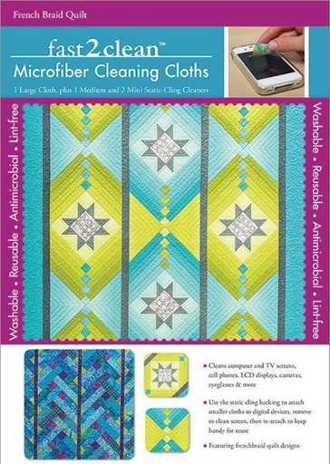 [CT-20283] Fast2Clean Microfiber Cleaning Cloths, 4-Pack - French Braid