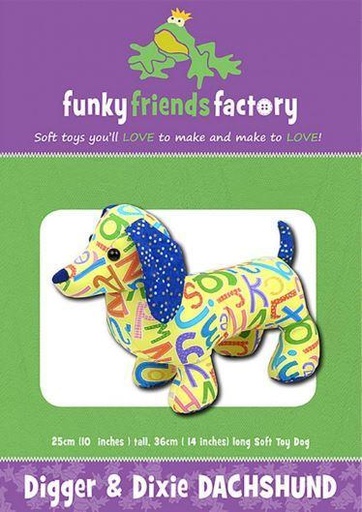 [FF-4651] Digger & Dixie Dachshund Pattern By Funky Friends Factory