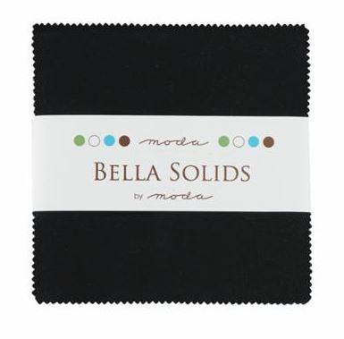 [MOD-9900PP99] Bella Solids Charm Pack Black from Moda