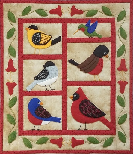 [K-0417] Backyard Birds Wall Quilt Kit From Rachel's Of Greenfield