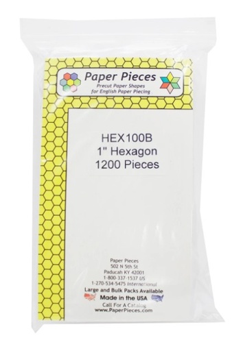 [HEX-100B] Paper Pieces: Hexagon 1" Bulk Pack 1200 Pack