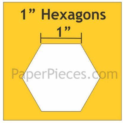 [HEX-100B] Paper Pieces: Hexagon 1" Bulk Pack 1200