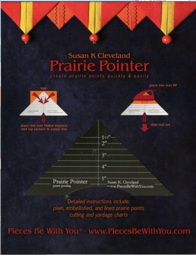 [PBWY-PP] Prairie Pointer Pressing Tool by Susan Cleveland