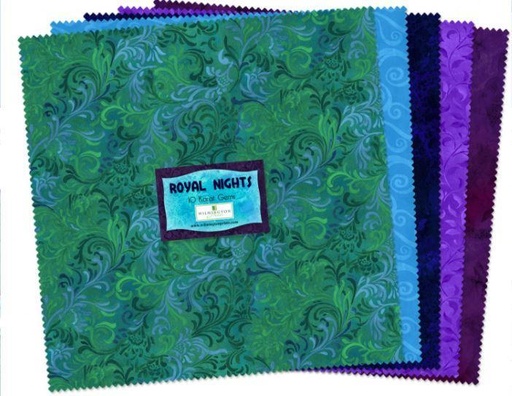 [WP-Q512-28-512] Royal Nights 10 Karat Gems 10" Squares By Wilmington Prints