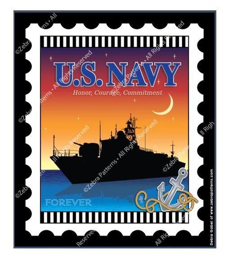 [ZEB-81265] Mini Stamp Panel: U.S. Navy