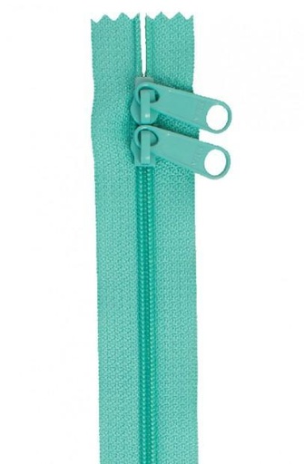 [ZIP-40-212] Double Slide Handbag Zipper, 40In Turquoise