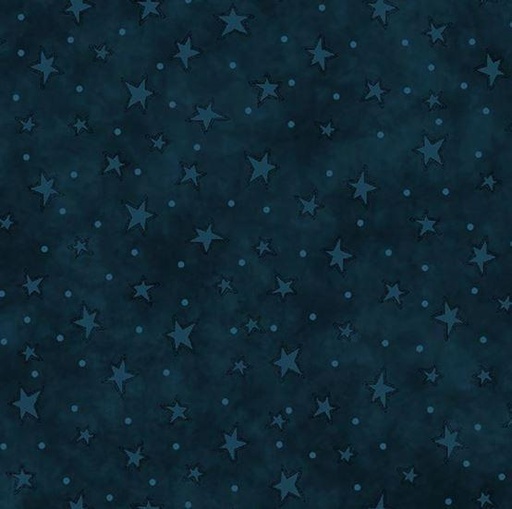 [HG-8294-77] Indigo Starry Basic From Henry Glass Starry Basics By Leanne Anderson Collection