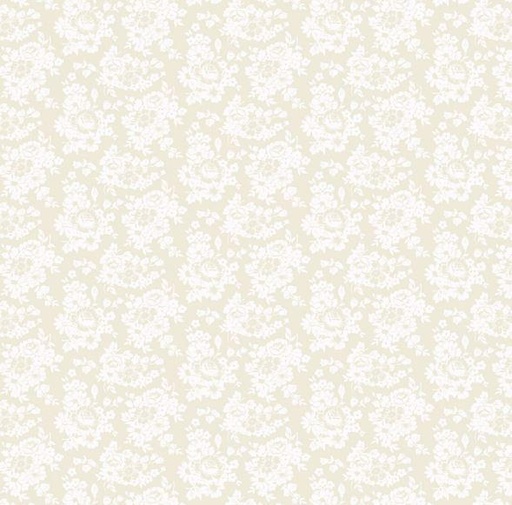 [WP-39106-111] Cream On Cream Roses From Essentials Sugar Cookies For Wilimington Prints