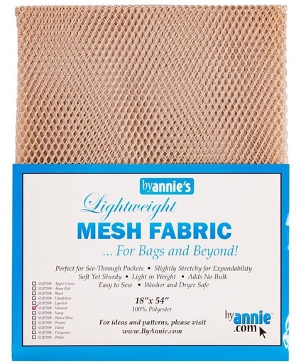 [BAN-SUP209NAT] Lightweight Mesh Fabric Natural From By Annie