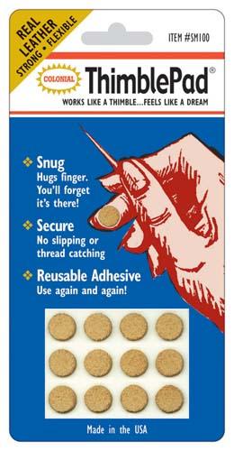 [COL-6709] Thimblepad Leather Adhesive Thimble from Colonial Needle Co.