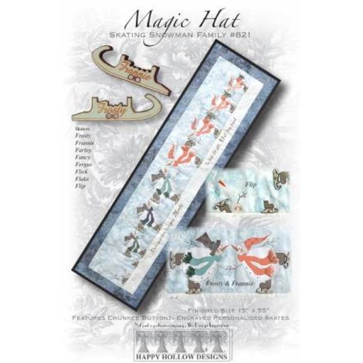 [HHD-821] Magic Hat Skating Snowman Pattern by Happy Hollow Designs