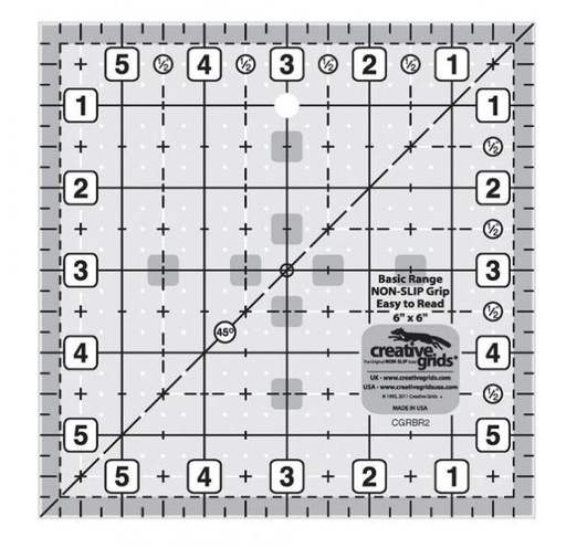 [CGR-BR2] Creative Grids 6 x 6 Inch Ruler