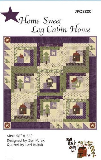 [JPQ-2220] Home Sweet Log Cabin Home Quilt Pattern By Jan Patek Quilts