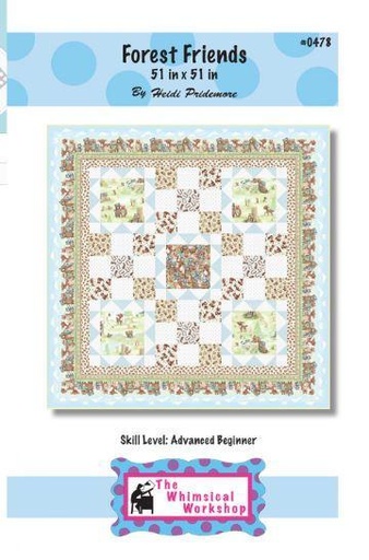[TWW-478] Forest Friends Quilt Pattern By Heidi Pridemore For The Whimsical Workshop