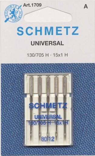 [SCHM-1709] Universal Needles 80/12 By Schmetz - 5 Needles