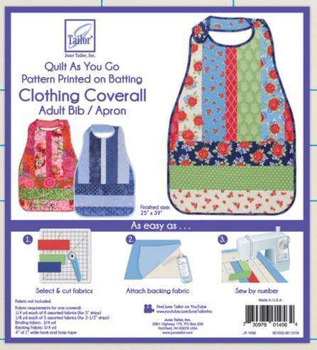 [QR-1456] Quilt As You Go Clothing Coverall Adult Bib  By June Taylor 