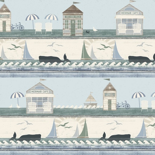 [COW-Y2630-103] Beach House Border Stripe