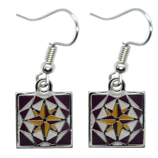 [PP-COMPASSEAR] Mariner's Compass Earrings
