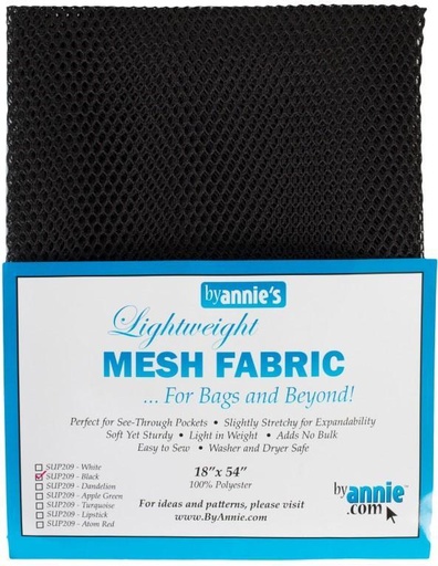 [BAN-SUP209BLK] Lightweight Mesh Fabric Black From By Annie