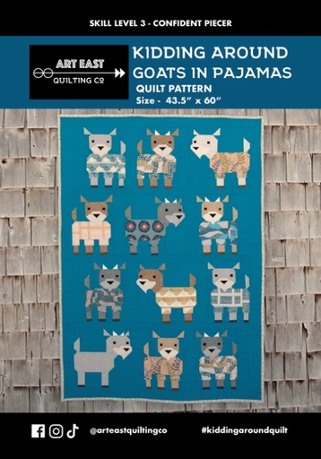 [AEQ-A0119] Kidding around Goats in Pajamas Pattern from Art East Quilting Co