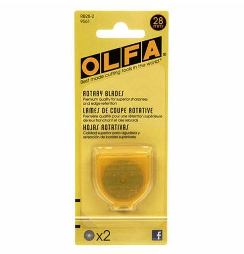 [OLFA-RB28-2] Olfa Rotary Blades 28 MM, 2 Pack